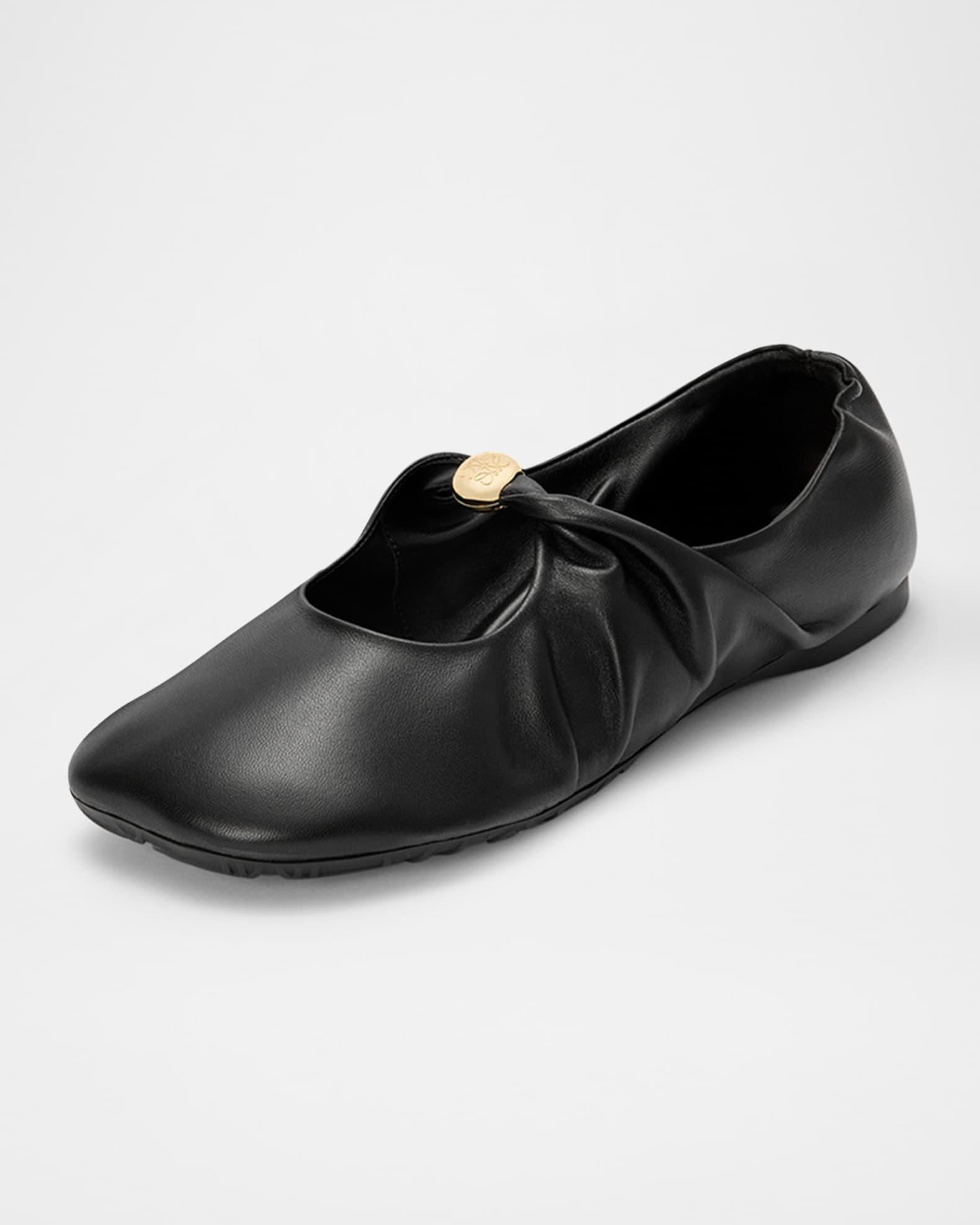 Pebble Soft Leather Ballerina Flats Product Image