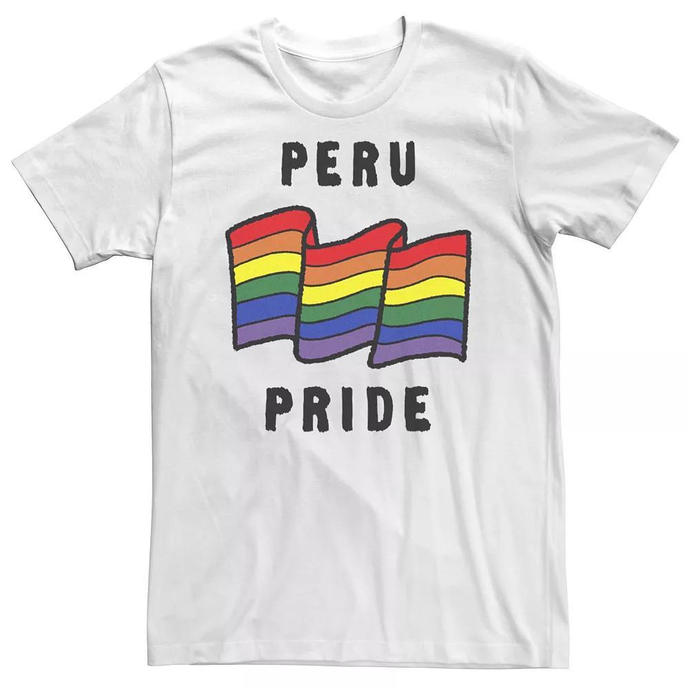 Big & Tall Fifth Sun Peru Pride Sketched Flag Tee, Men's, Size: 5XL, White Product Image