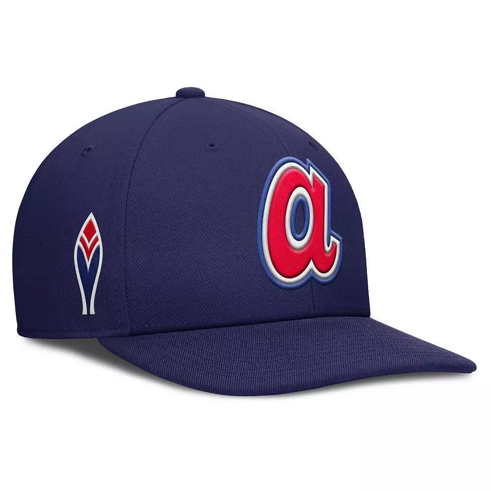 Men's Nike Navy Atlanta Braves Pro Performance Snapback Hat,  Product Image