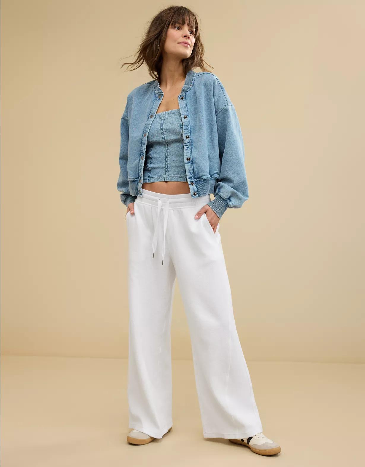 Aerie Soft Landing Ribbed Trouser Product Image