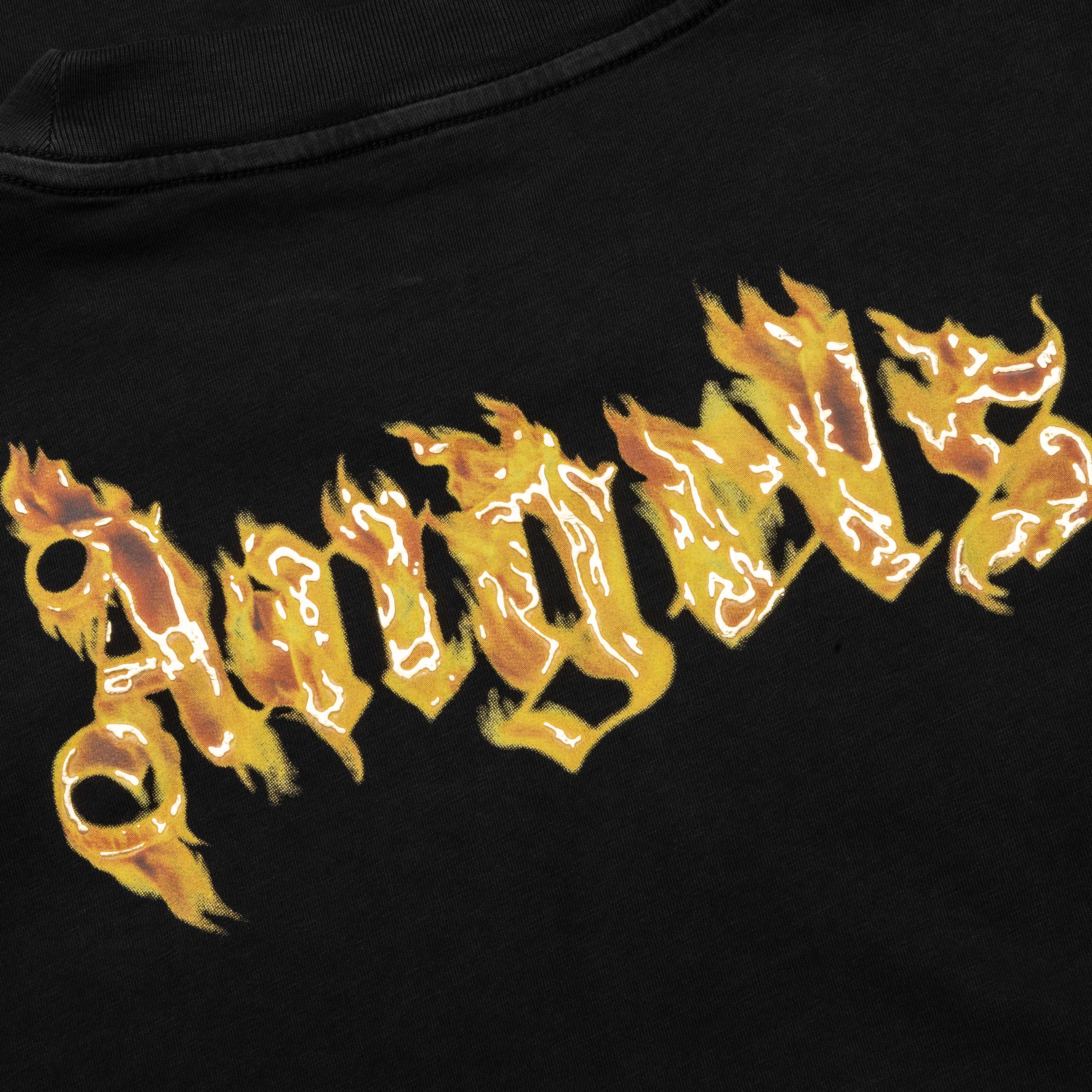 Burning Logo Tee - Black/Gold Male Product Image