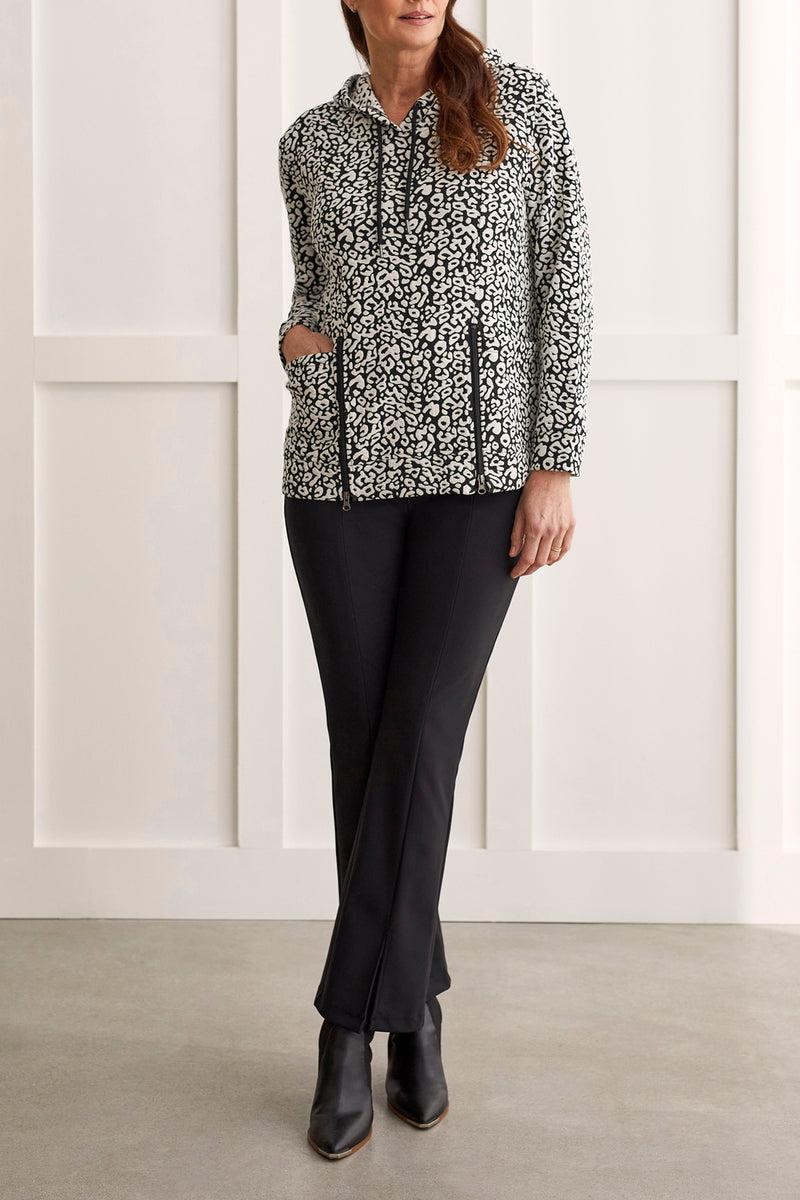 Leopard Print Hooded Top Product Image