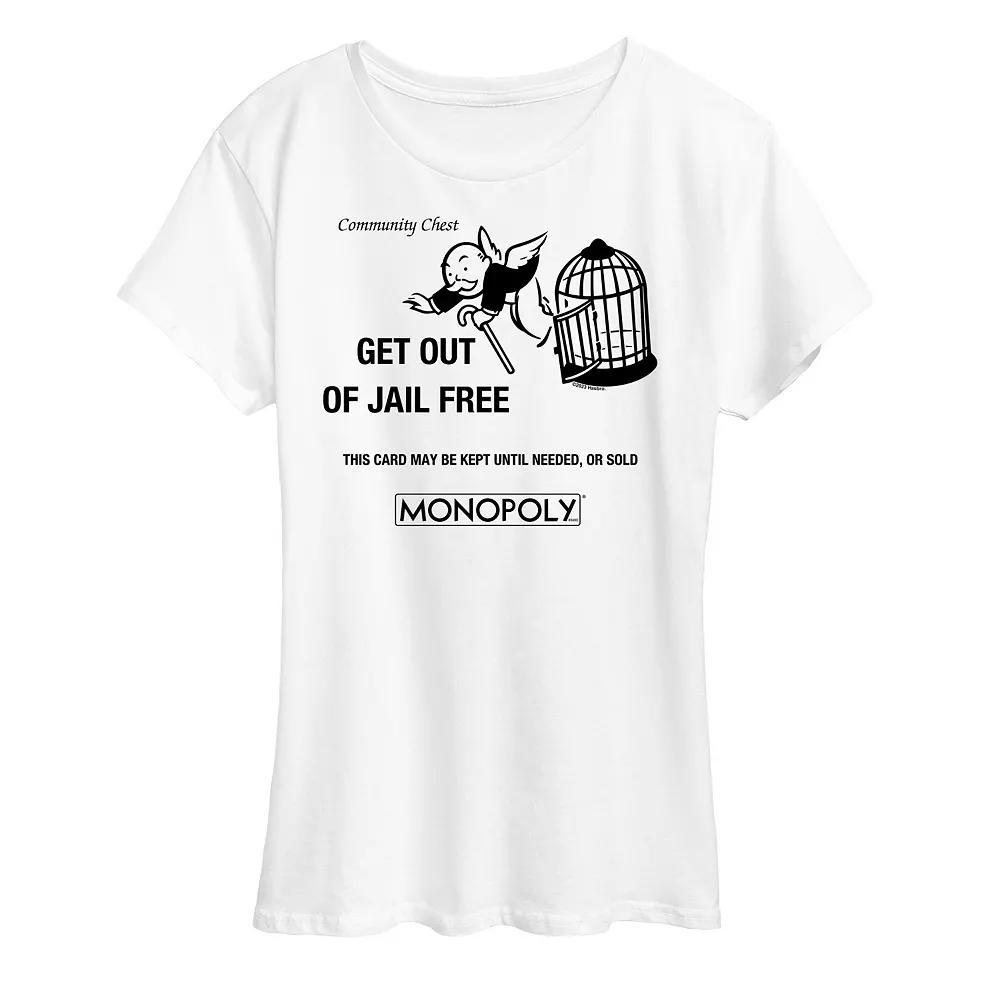 Women's Monopoly Get Out Of Jail Free Graphic Tee by Hasbro,  Product Image