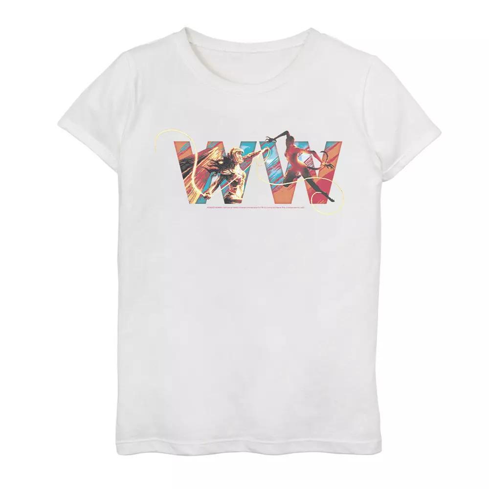 Girls 7-16 DC Comics Wonder Woman Logo Battle Graphic Tee, Girl's, Size: Small, White Product Image