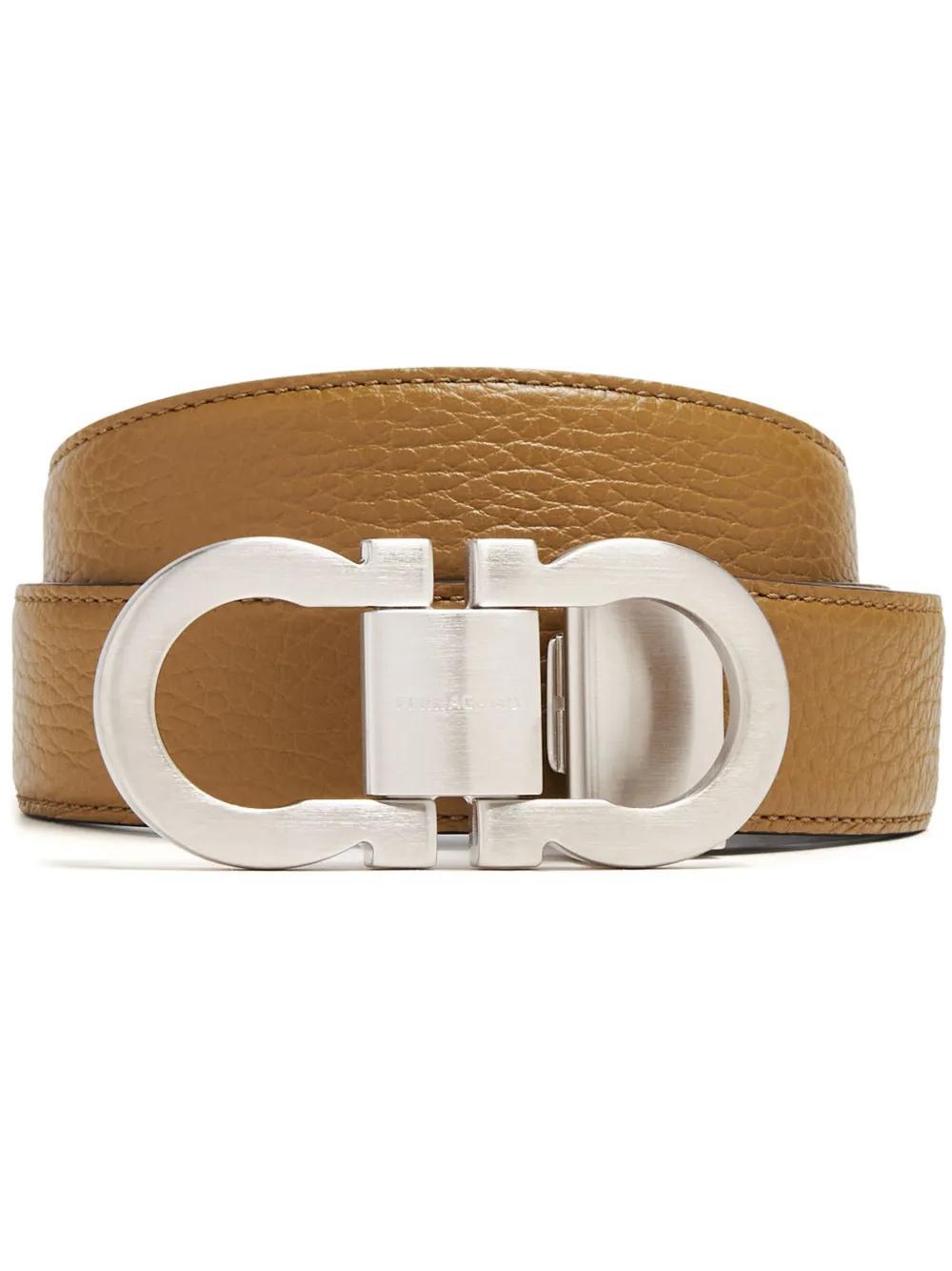 FERRAGAMO Gancini Reversible Belt In Brown Product Image