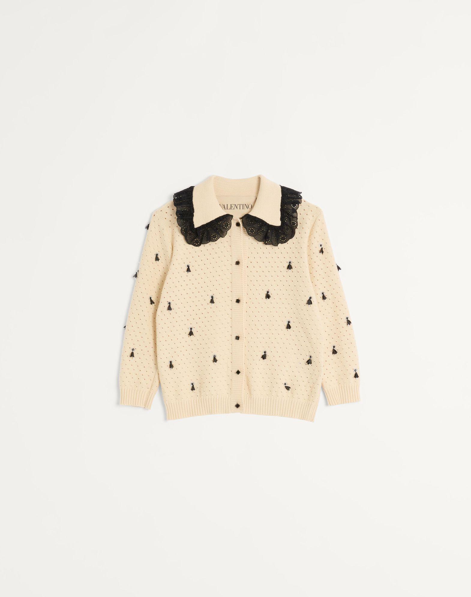 Embroidered Cotton Cardigan Product Image