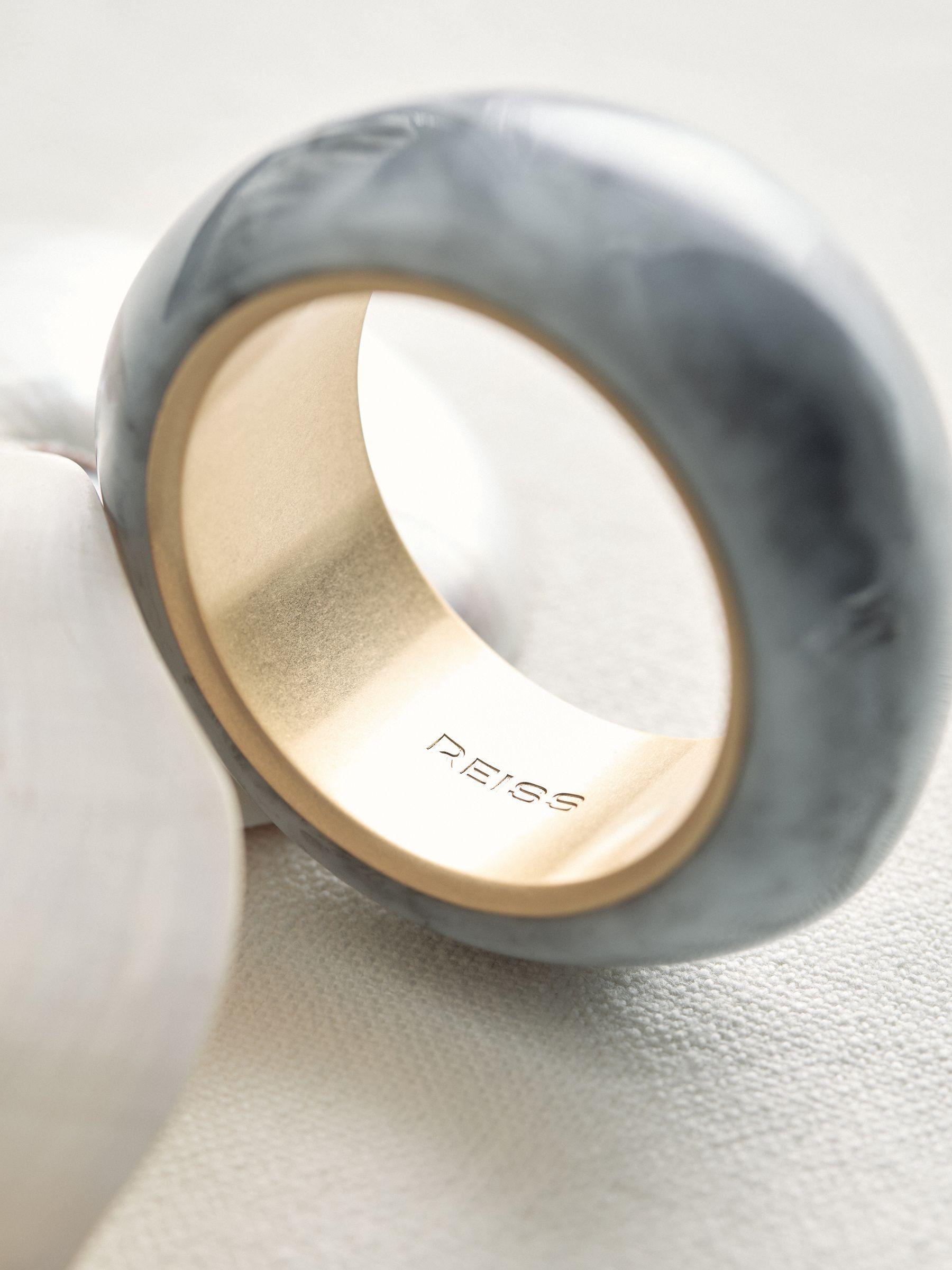 Curve Marble Bangle in Gold Tone Product Image
