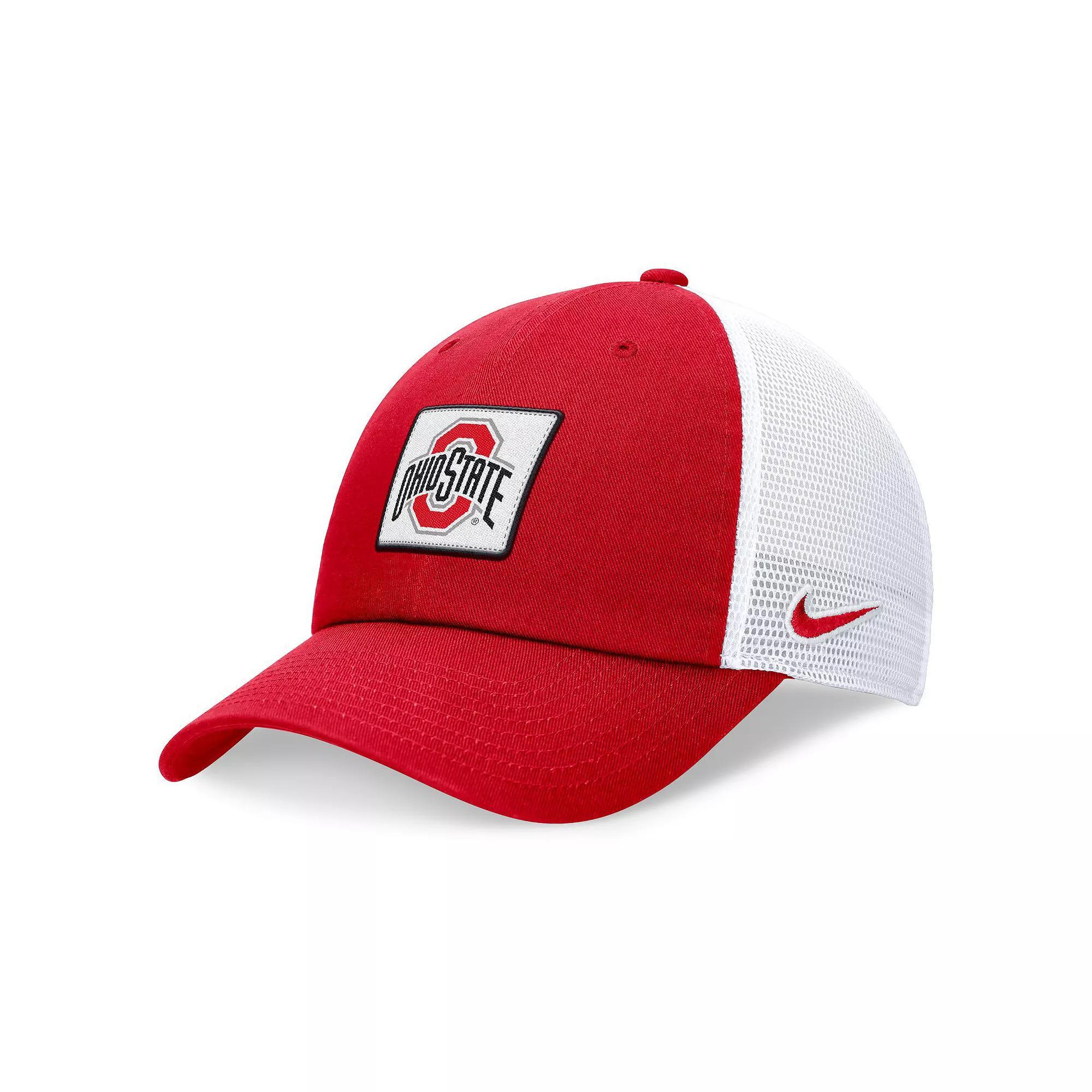 Men's Nike Scarlet/White Ohio State Buckeyes Primetime Club Trucker Adjustable Hat, Size: Medium/Large, Red Product Image