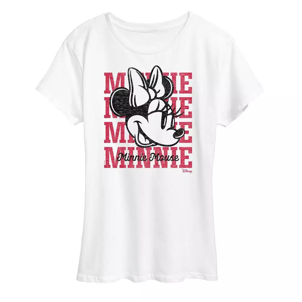 Disney's Minnie Mouse Women's Repeated Graphic Tee,  Product Image