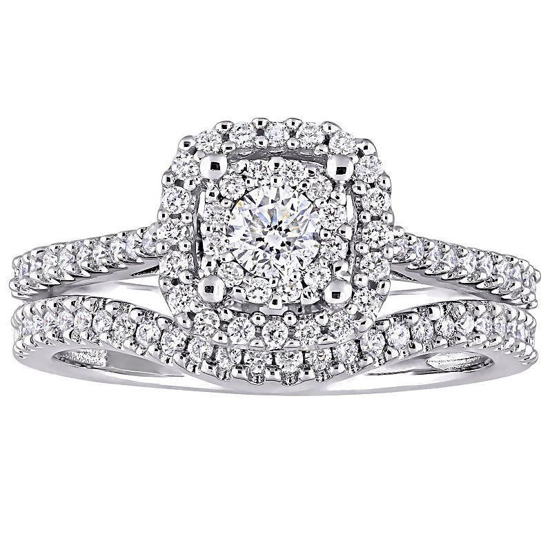 Stella Grace 10k White Gold 5/8 Carat T.W Diamond Engagement Ring Set, Women's, Size: 8.50 Product Image