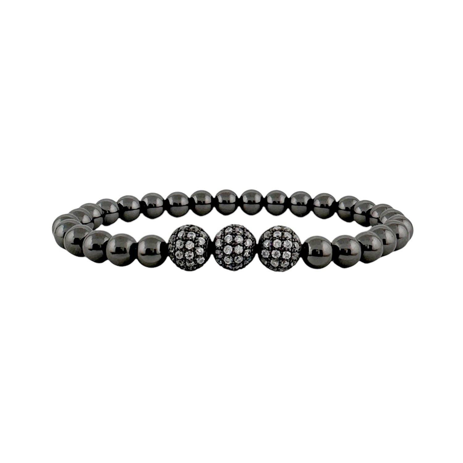 Gwen Triple Pave Beaded Bracelet Product Image