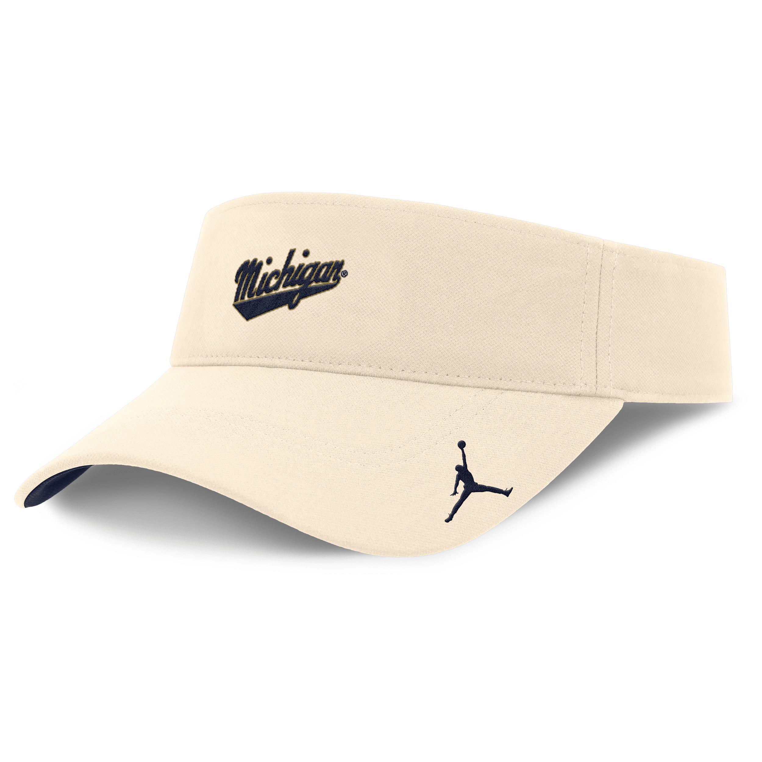 Mens Michigan Wolverines Primetime Ace Jordan Brand Dri-FIT College Adjustable Visor | JC050C38MWN-J5D Product Image