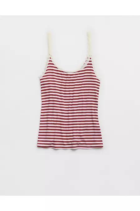 Aerie Real Soft Lace Trim Tank Women's Product Image