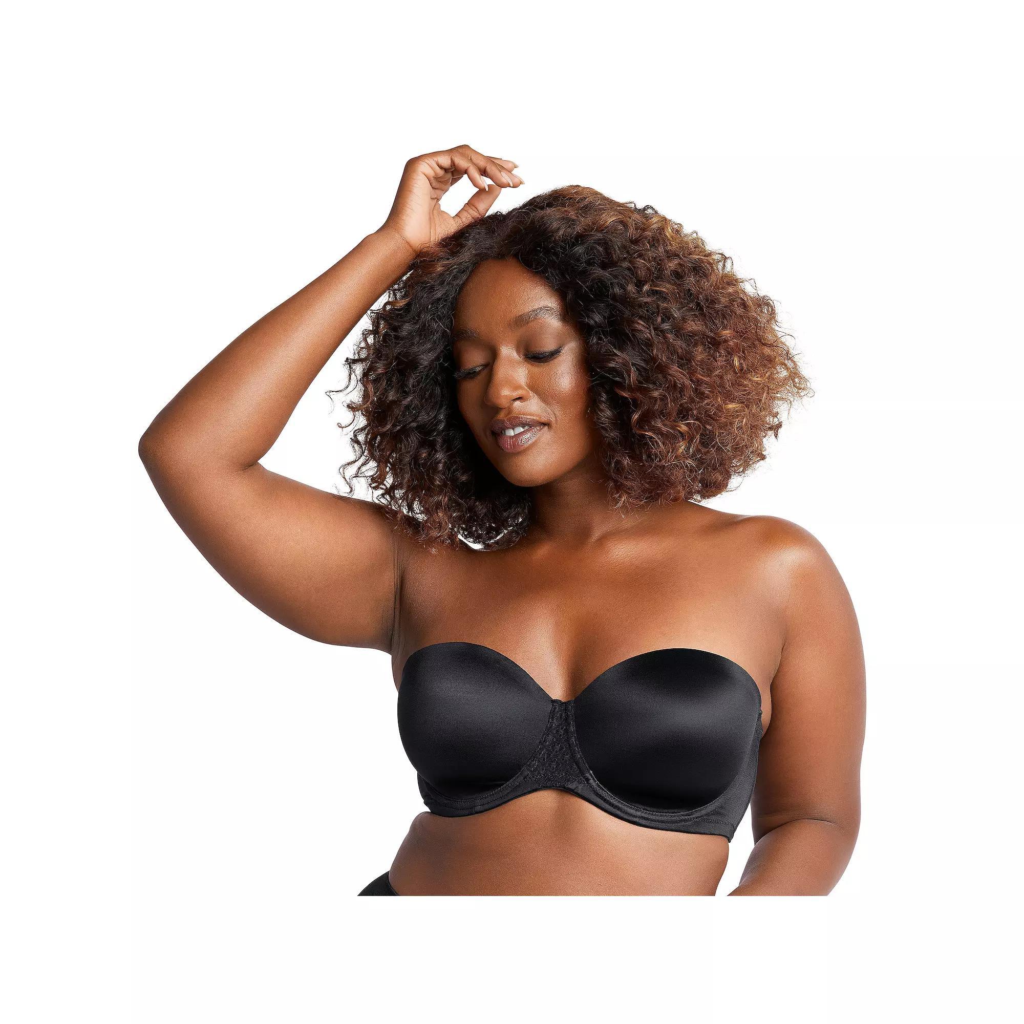 Bali One Smooth U Stay in Place Strapless Underwire Bra DF6599, Women's, Size: 36 C, Black Product Image