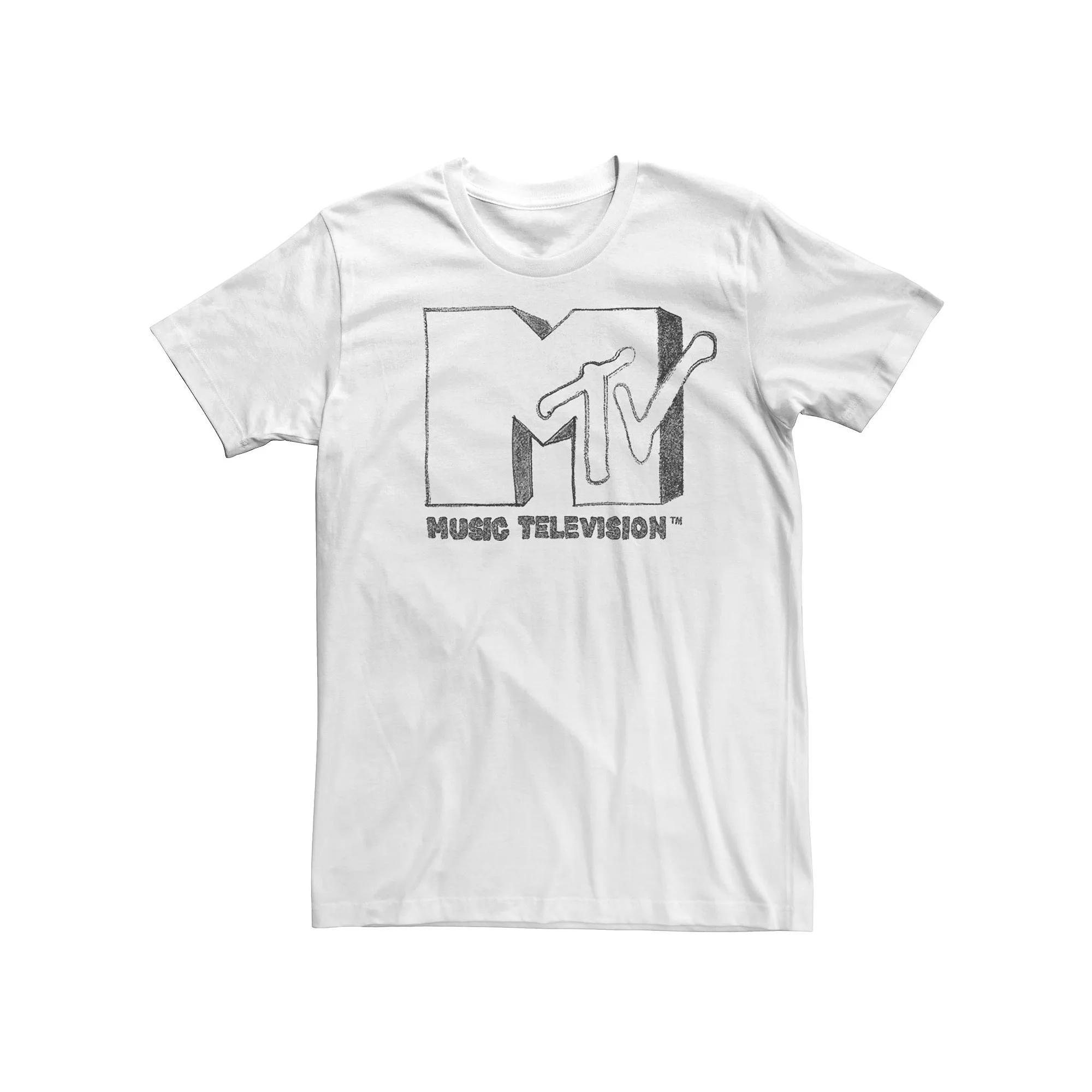 Mens MTV Faded Sharpie Sketch Logo Tee Product Image
