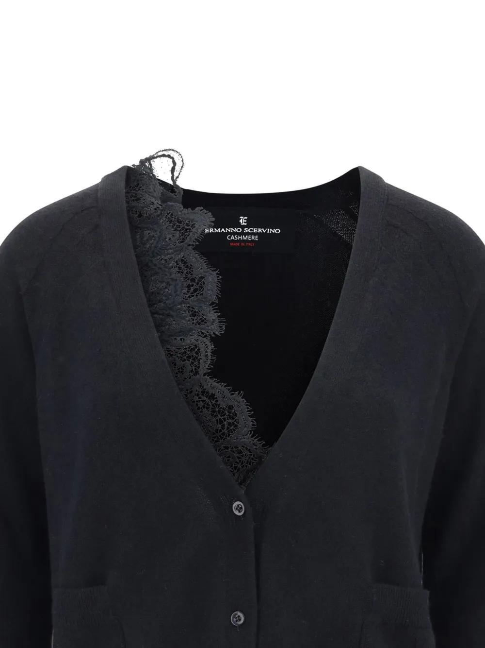 lace trim cardigan Product Image