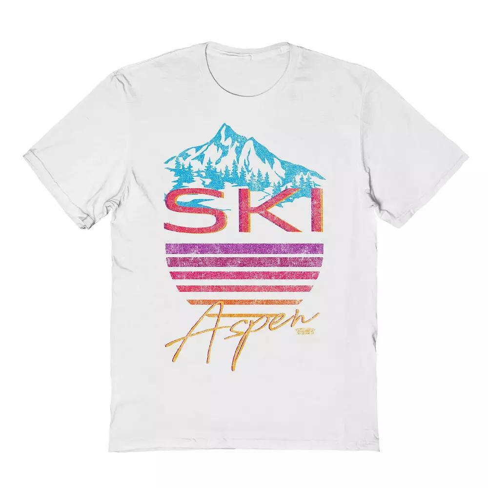 Men's Ski Aspen White Graphic Tee, Adult Unisex,  Product Image