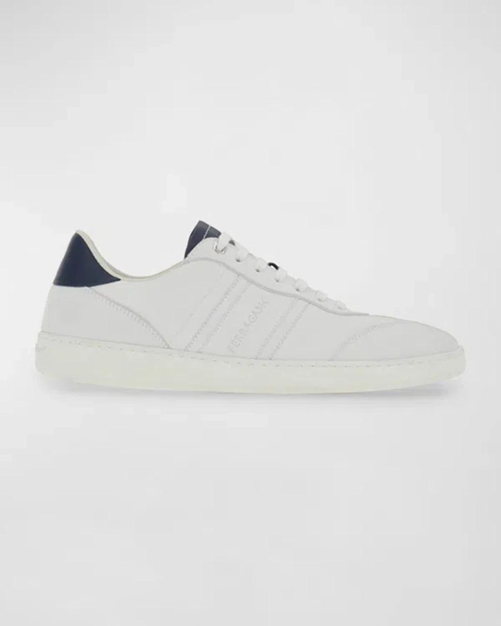 FERRAGAMO Achille 1 Sneakers Bianco Ottico 9.5 Product Image