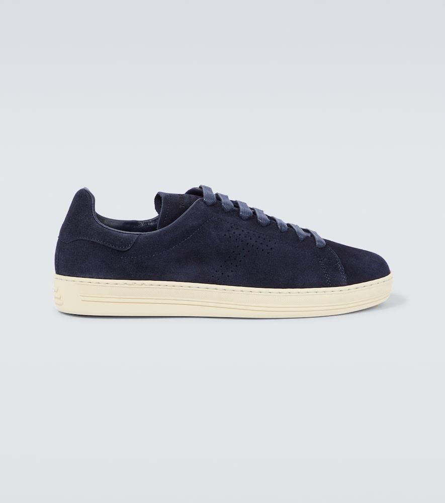 TOM FORD Warwick Suede Sneakers In Blue Product Image