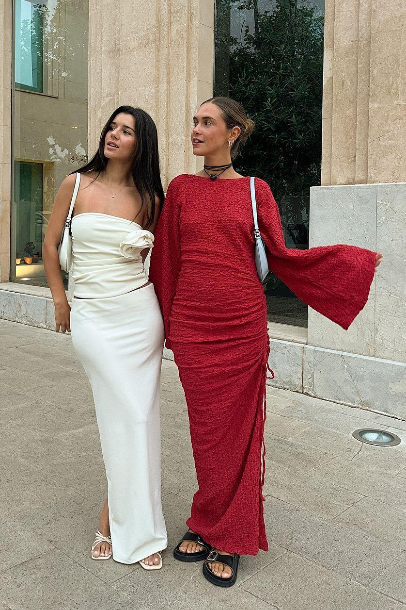 Structured Drawstrings Maxi Dress Product Image