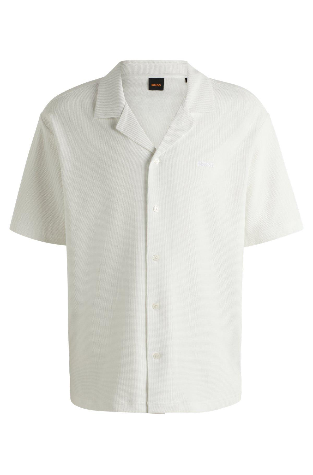 Relaxed-fit shirt in waffle cotton Product Image