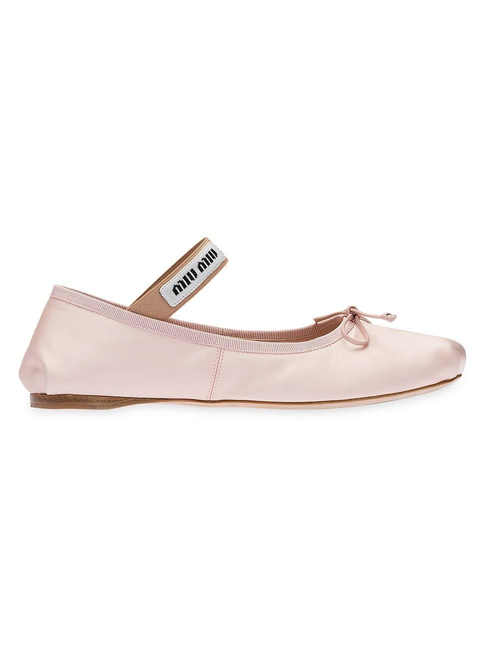 Womens Satin Ballet Flats Product Image