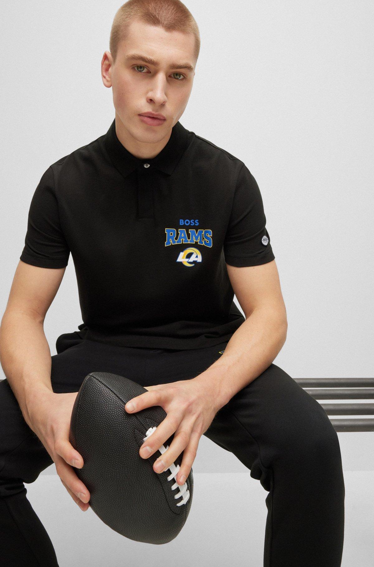 BOSS x NFL cotton-piqué polo shirt with collaborative branding Product Image