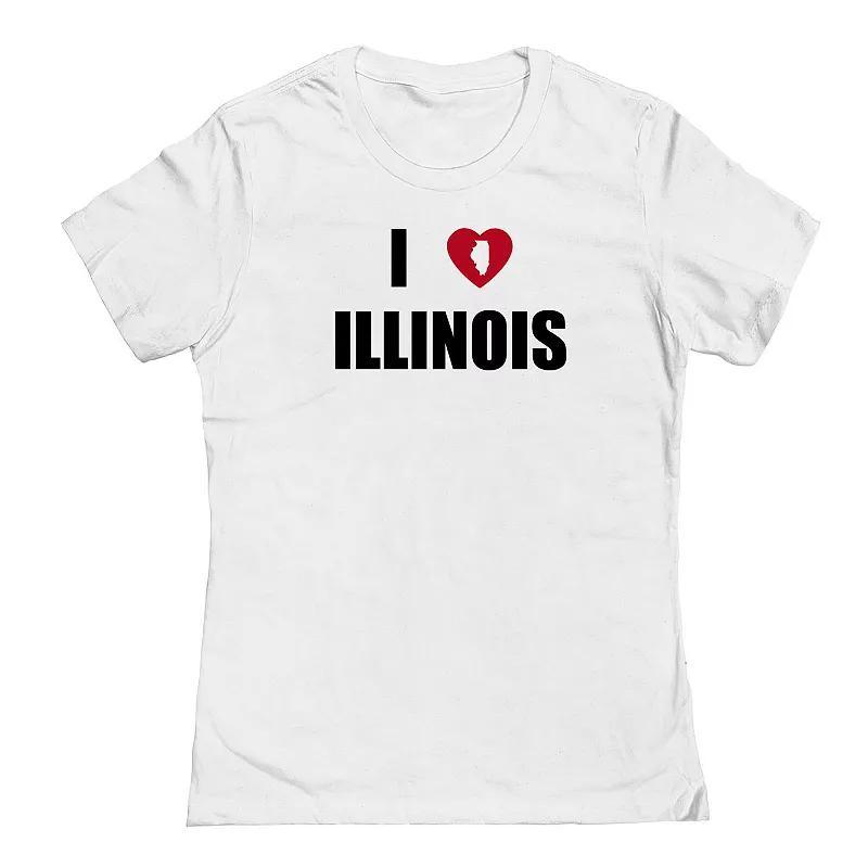 Juniors I Heart Illinois Graphic Tee, Womens Product Image