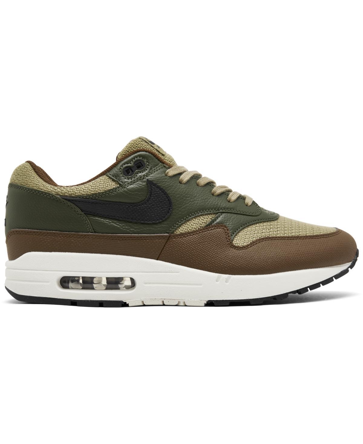 NIKE Men's Air Max 1 Essential Premium Casual Sneakers From Finish Line In Neutral Olive/cargo Khaki/cacao Wow/black Product Image