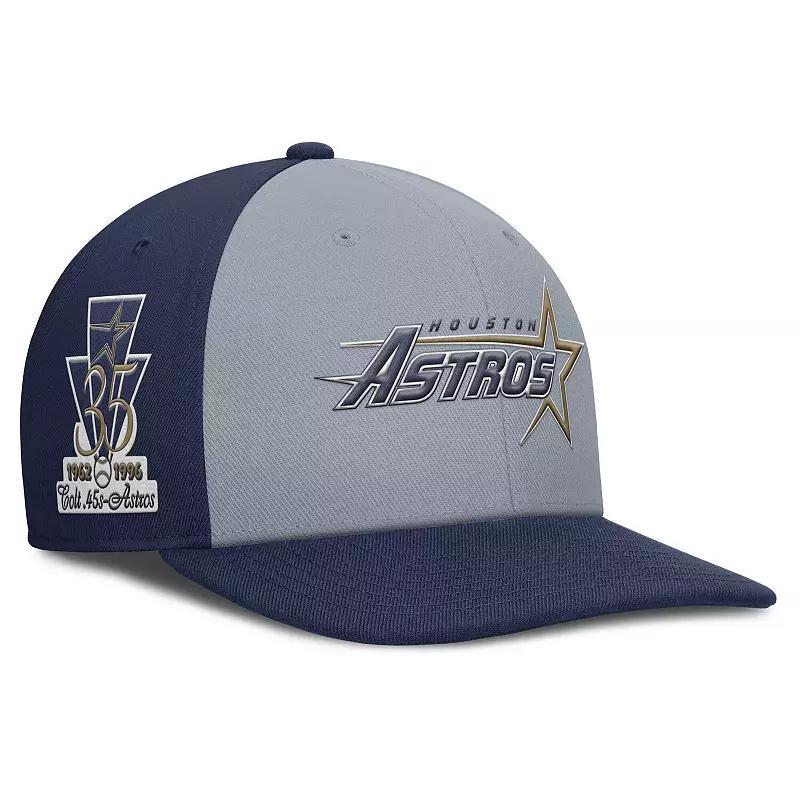 Men's Nike Gray/Navy Houston Astros Pro Performance Snapback Hat, Size: Medium/Large, Grey Product Image