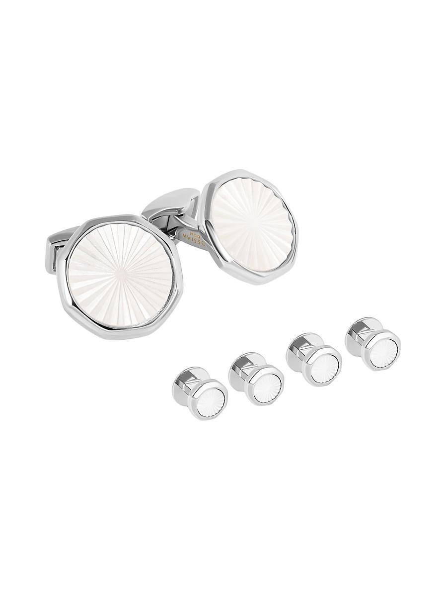 Mens Sunburst 6-Piece Mother-of-Pearl Cufflink & Dress Shirt Stud Set Product Image