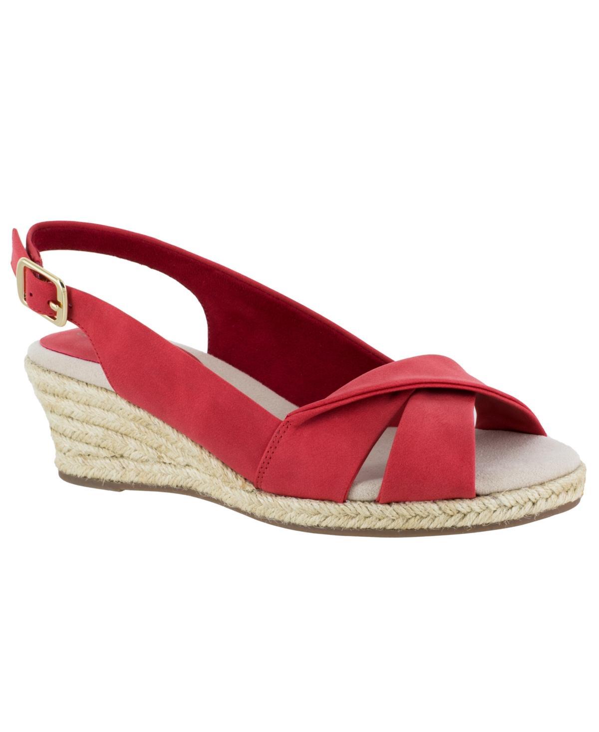 Easy Street Maureen Womens Espadrille Wedge Sandals Product Image