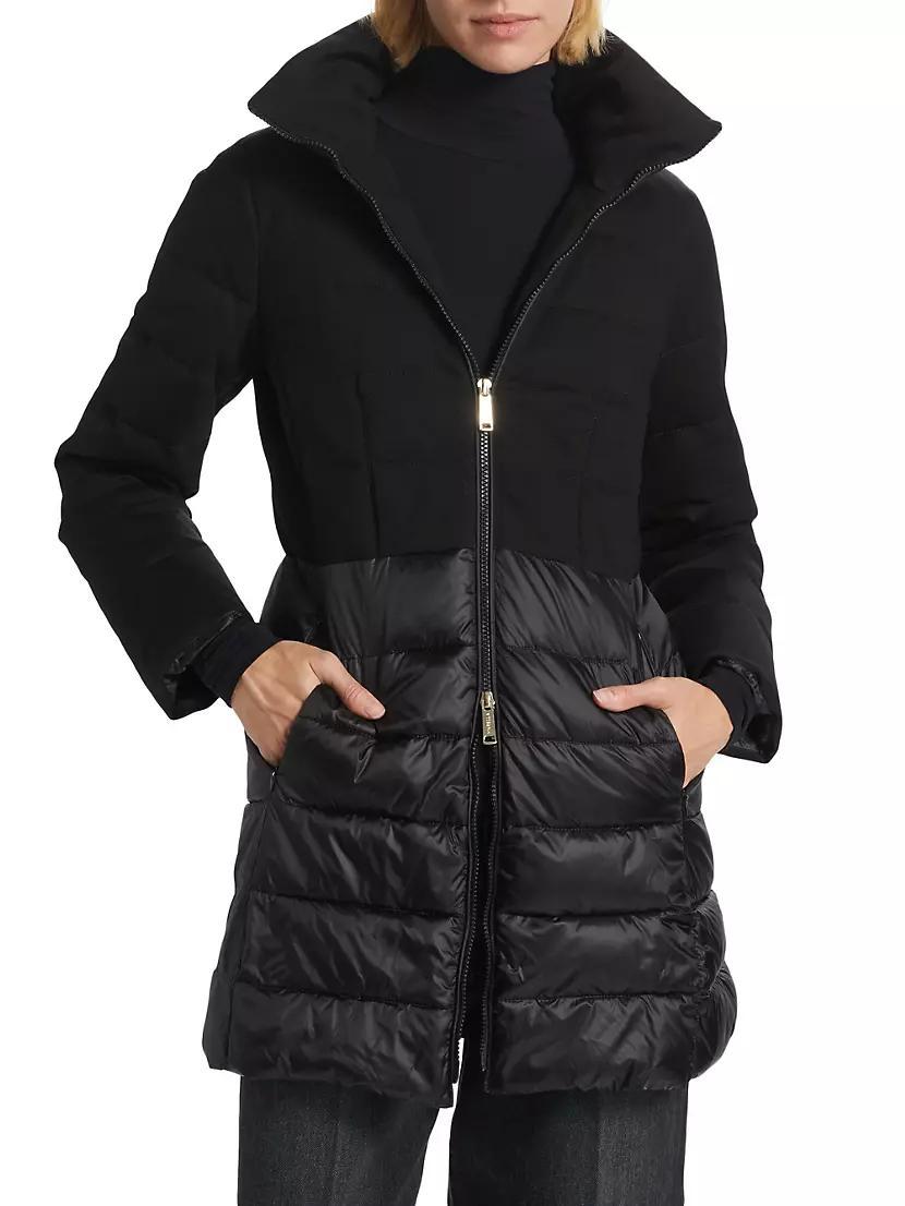 Jersey & Satin Puffer Jacket Product Image