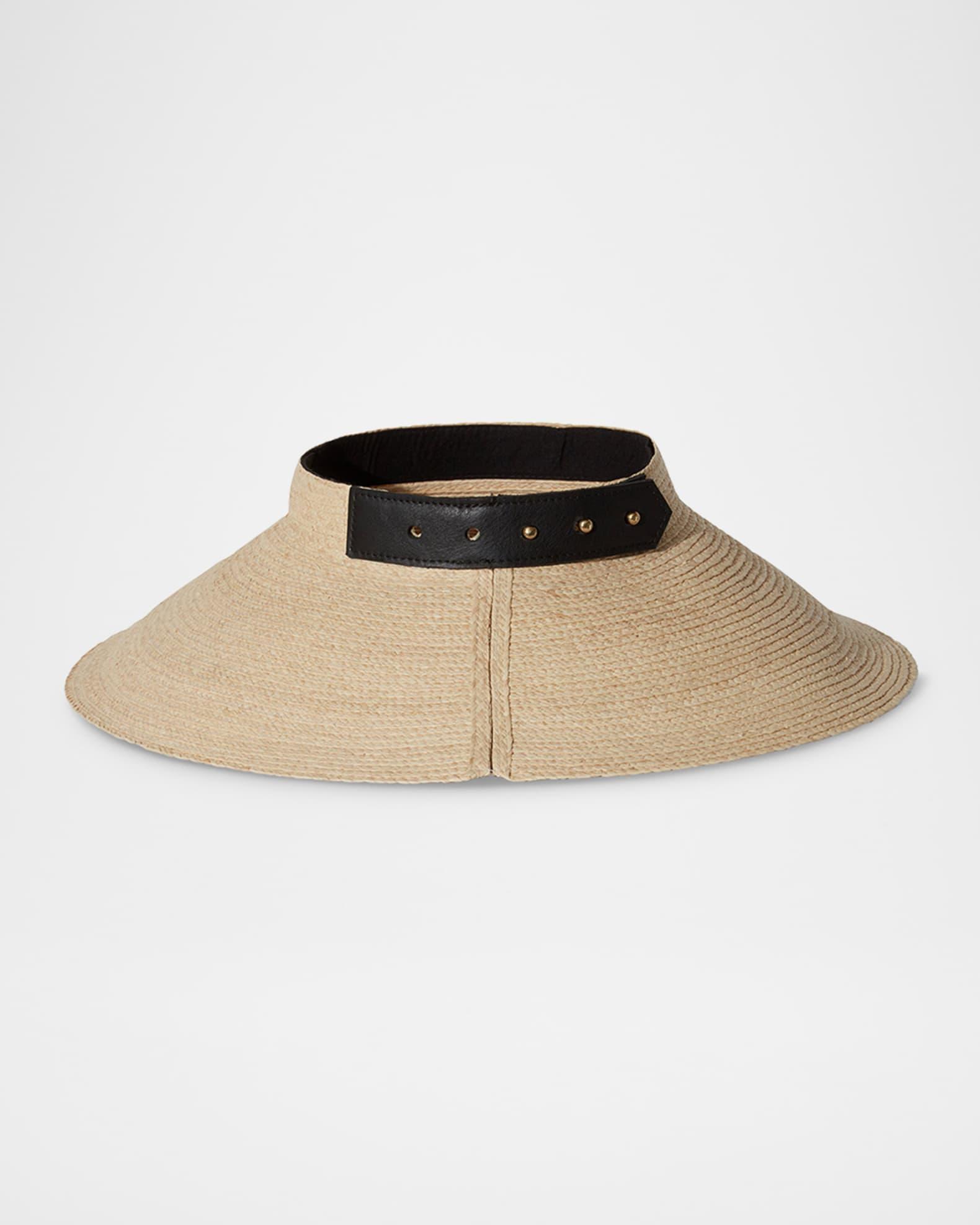 Birdie Wide-Brimmed Raffia Visor Product Image