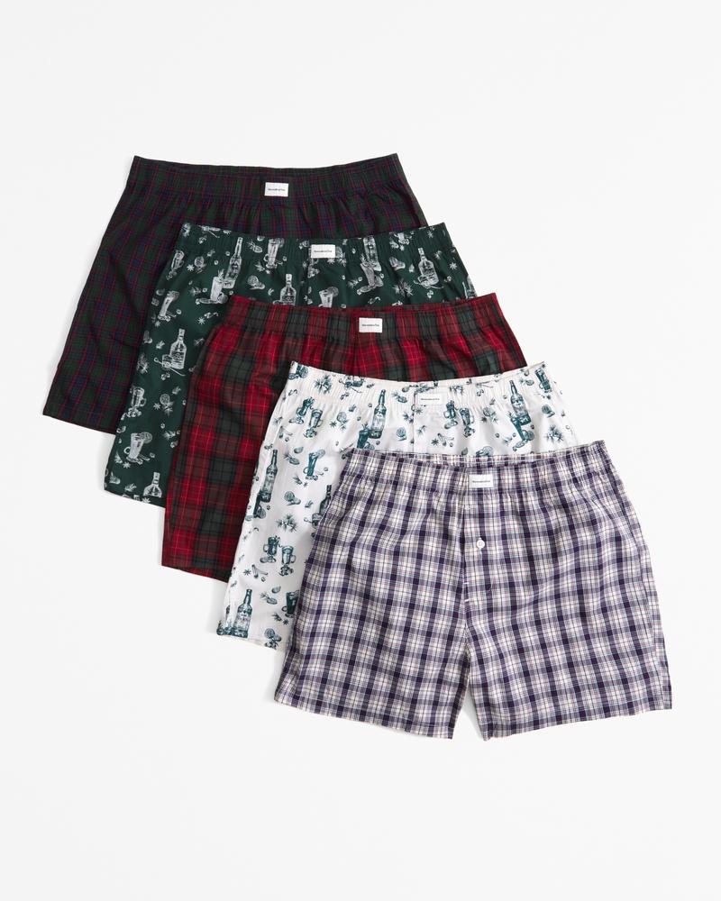 5-Pack Woven Logo Boxers Product Image