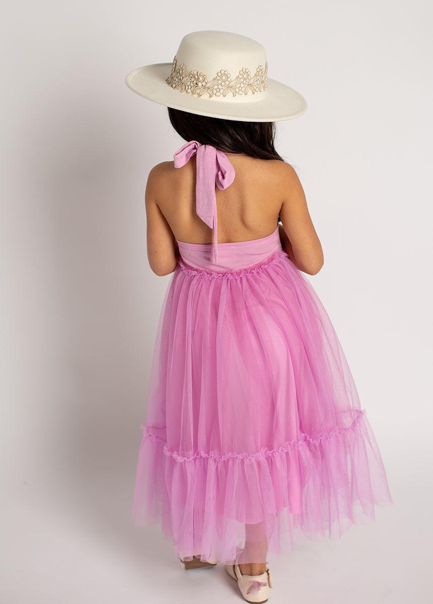 Averie Dress in Bright Orchid Girls Product Image