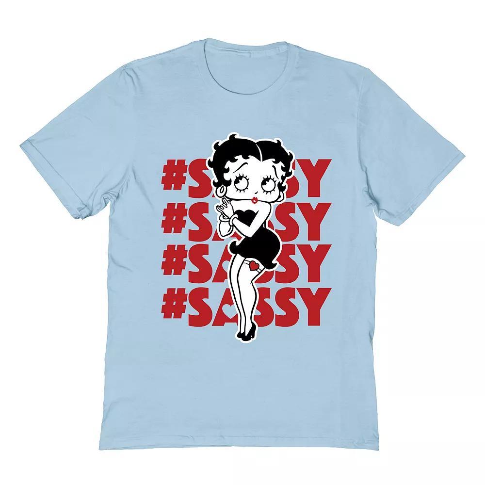 Men's Betty Boop T-Shirt, Size: XXL, Light Blue Product Image