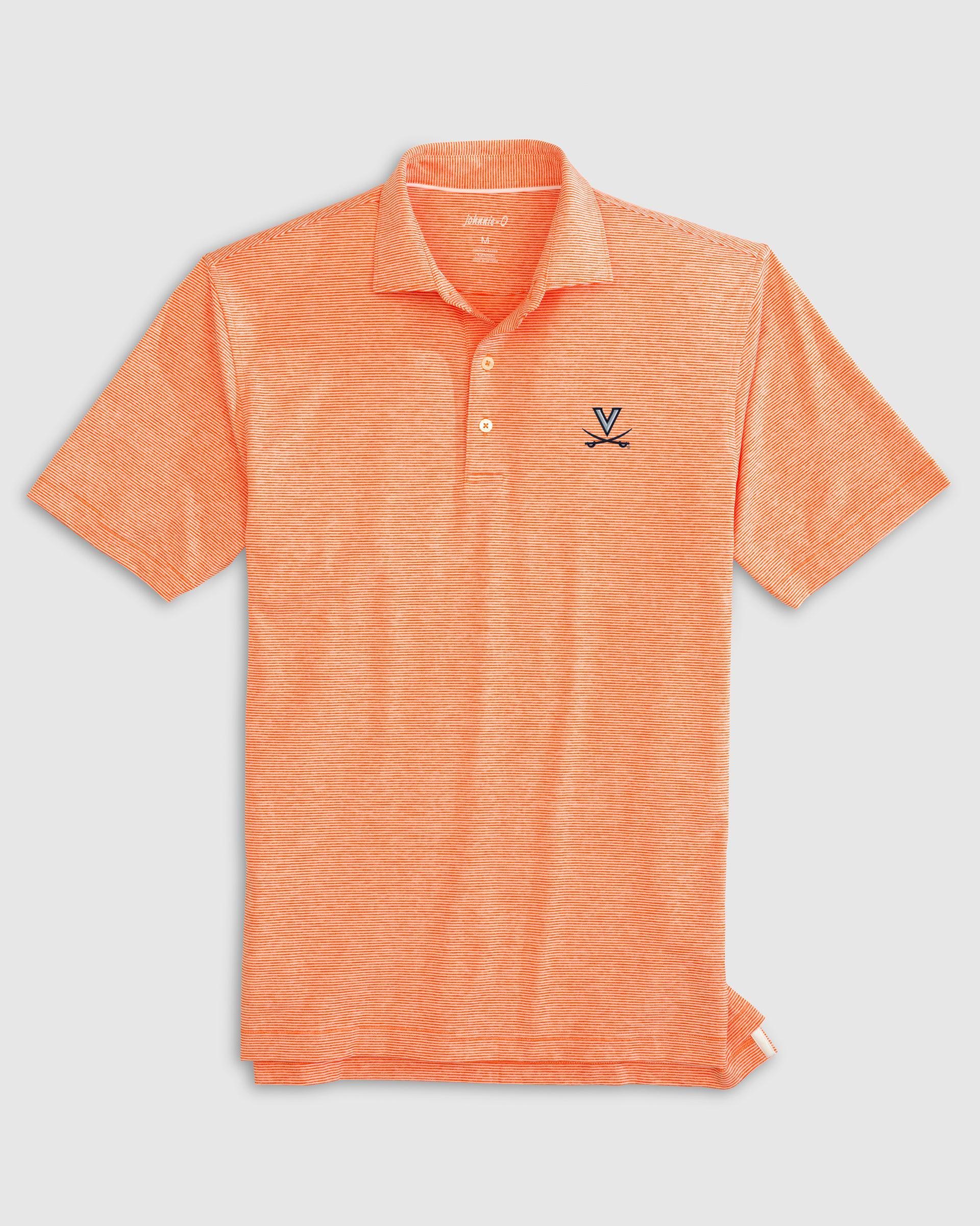 Virgina Tech Lyndonn Striped Jersey Performance Polo - Vault Logo Male Product Image