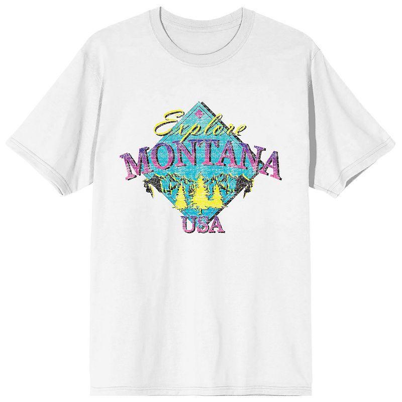 Men's Adventure Society Montana Vacation Tee, Size: Large, White Product Image