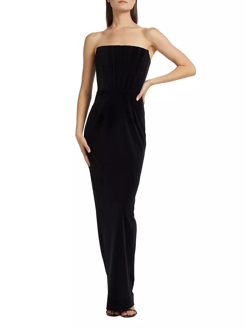 Florentina Velvet Strapless Gown Product Image