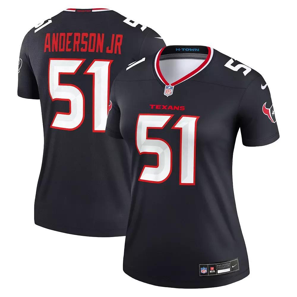 Women's Nike Will Anderson Jr. Navy Houston Texans Legend Player Performance Top,  Product Image