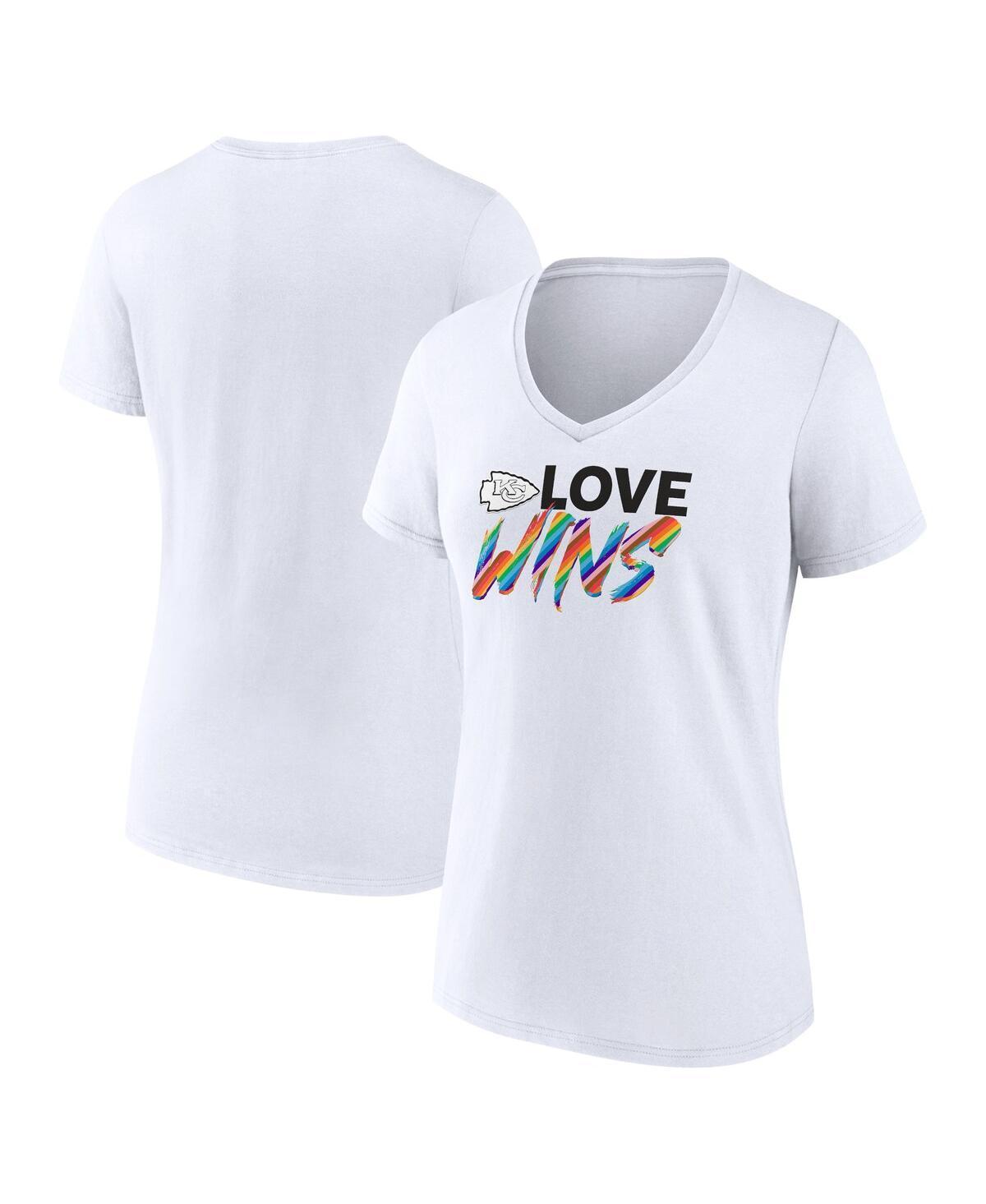 Womens Fanatics Branded Kansas City Chiefs Love Wins V-Neck T-Shirt Product Image