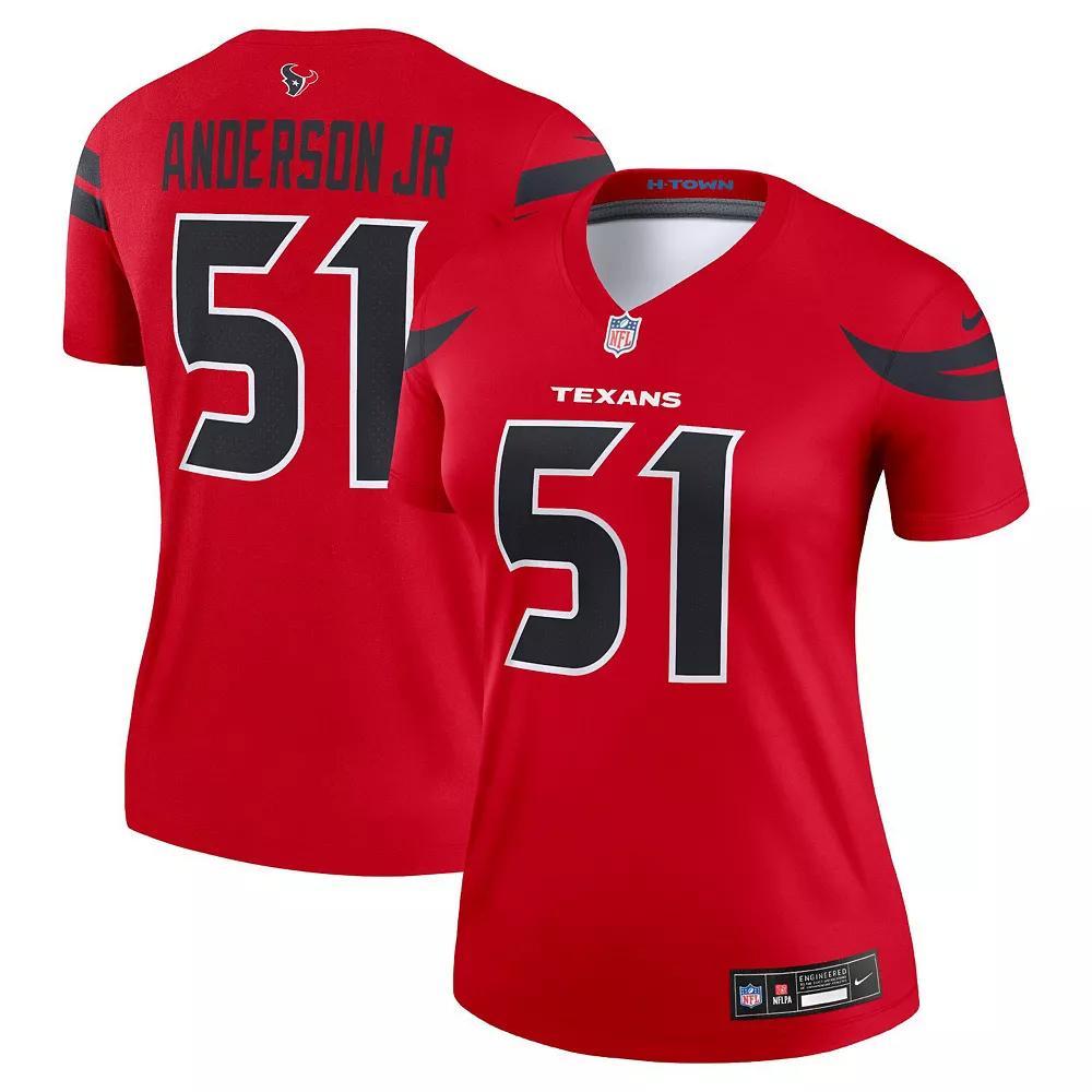 Women's Nike Will Anderson Jr. Red Houston Texans Alternate Legend Player Performance Top,  Product Image