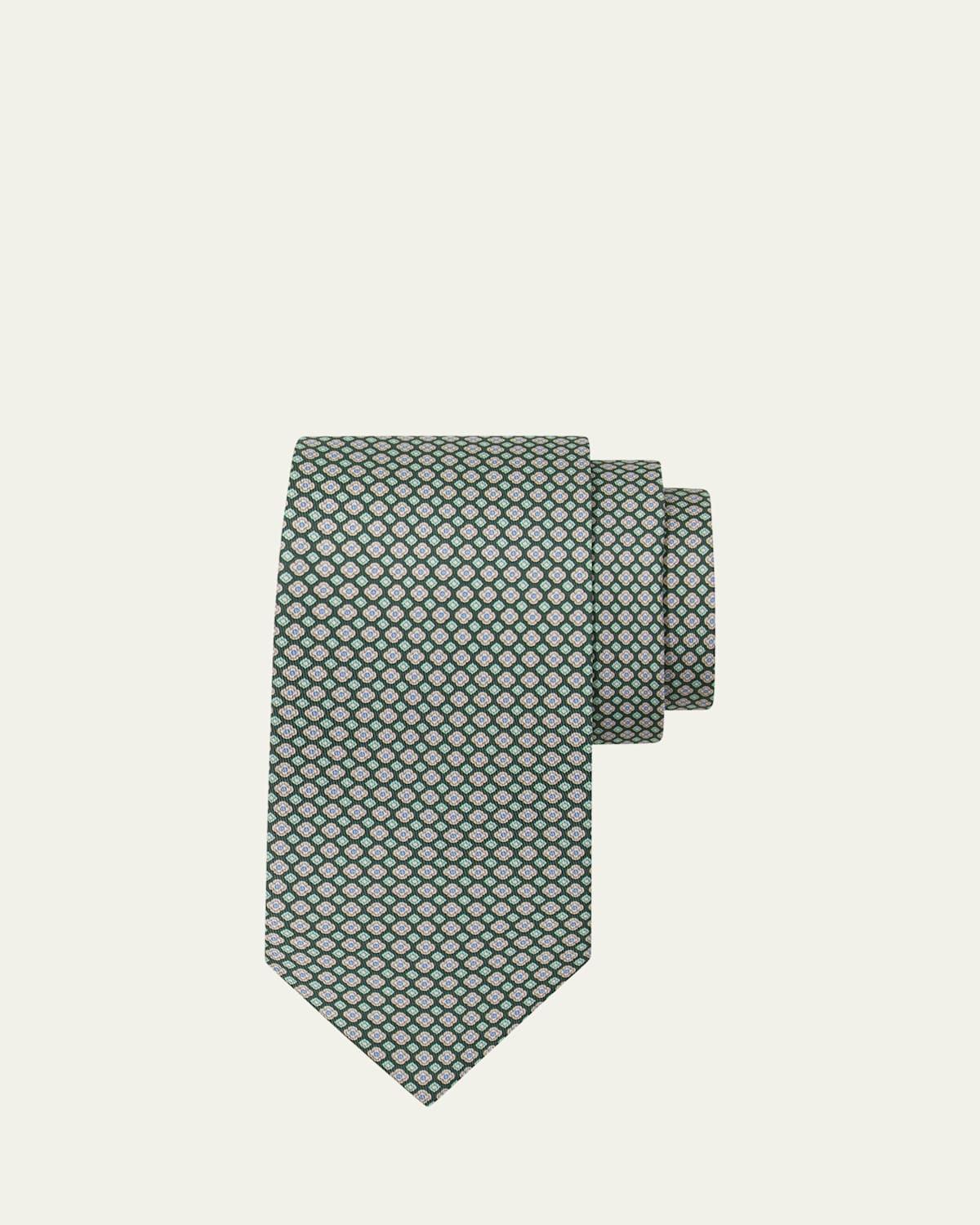 Mens Medallion-Print Silk Tie Product Image