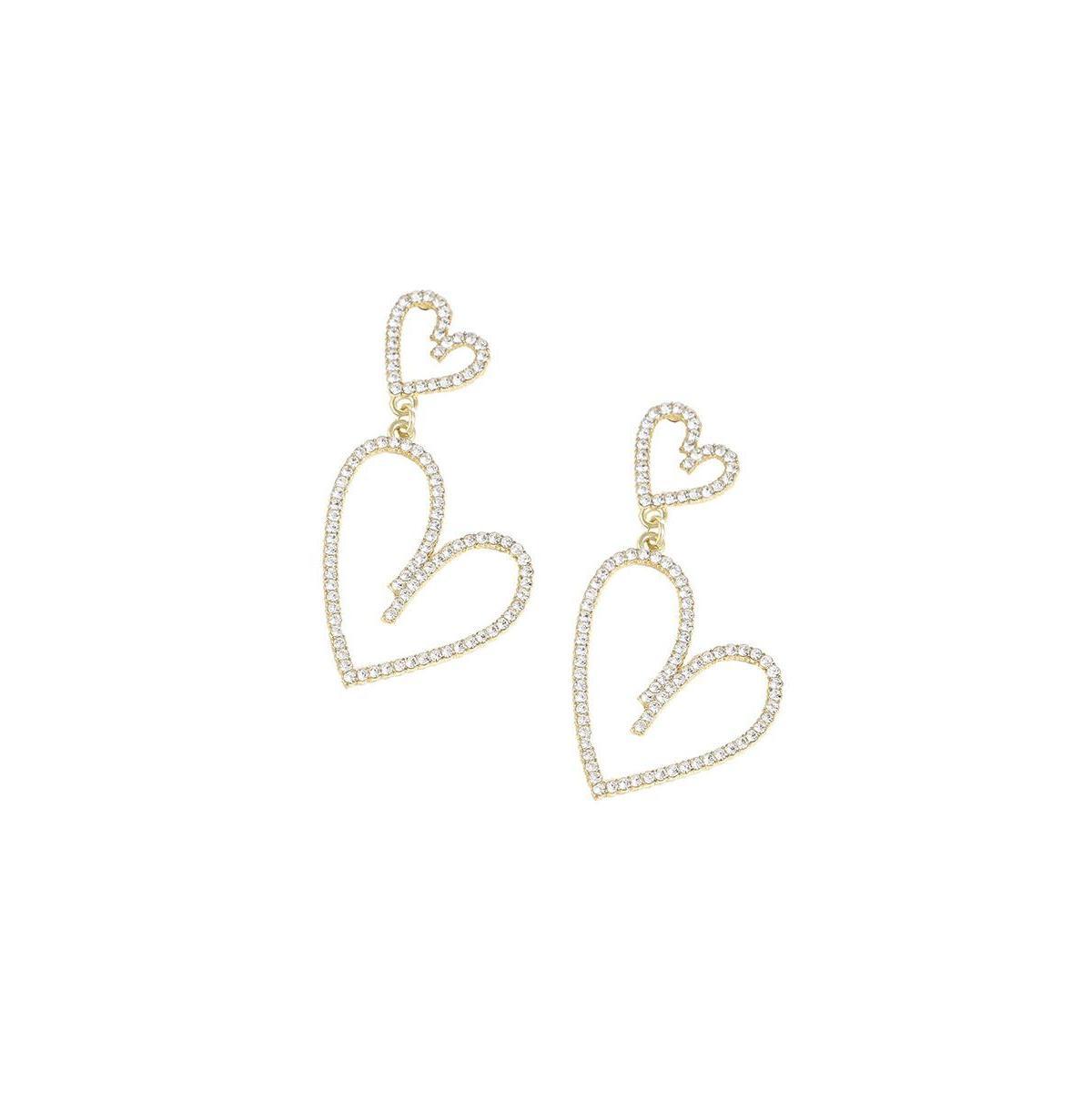 Sohi Womens Heart Drop Earrings Product Image