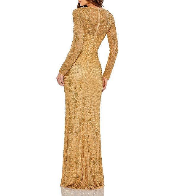 Mac Duggal Long Sleeve Embellished Gown Product Image
