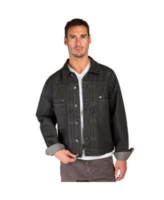 Mens Coated Premium Denim Trucker Jacket Product Image