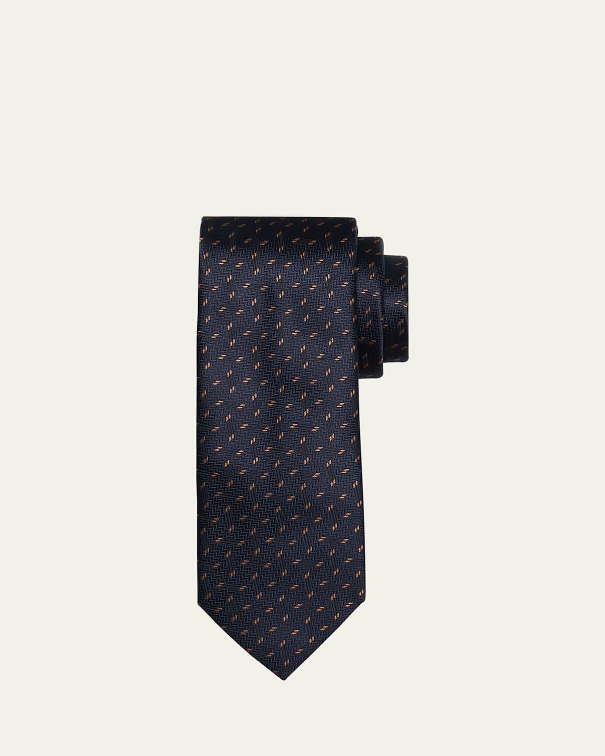 Mens Micro-Dot Silk Tie Product Image