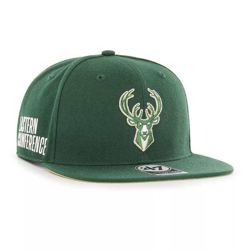 Mens 47 Hunter Green Milwaukee Bucks Sure Shot Captain Snapback Hat Product Image