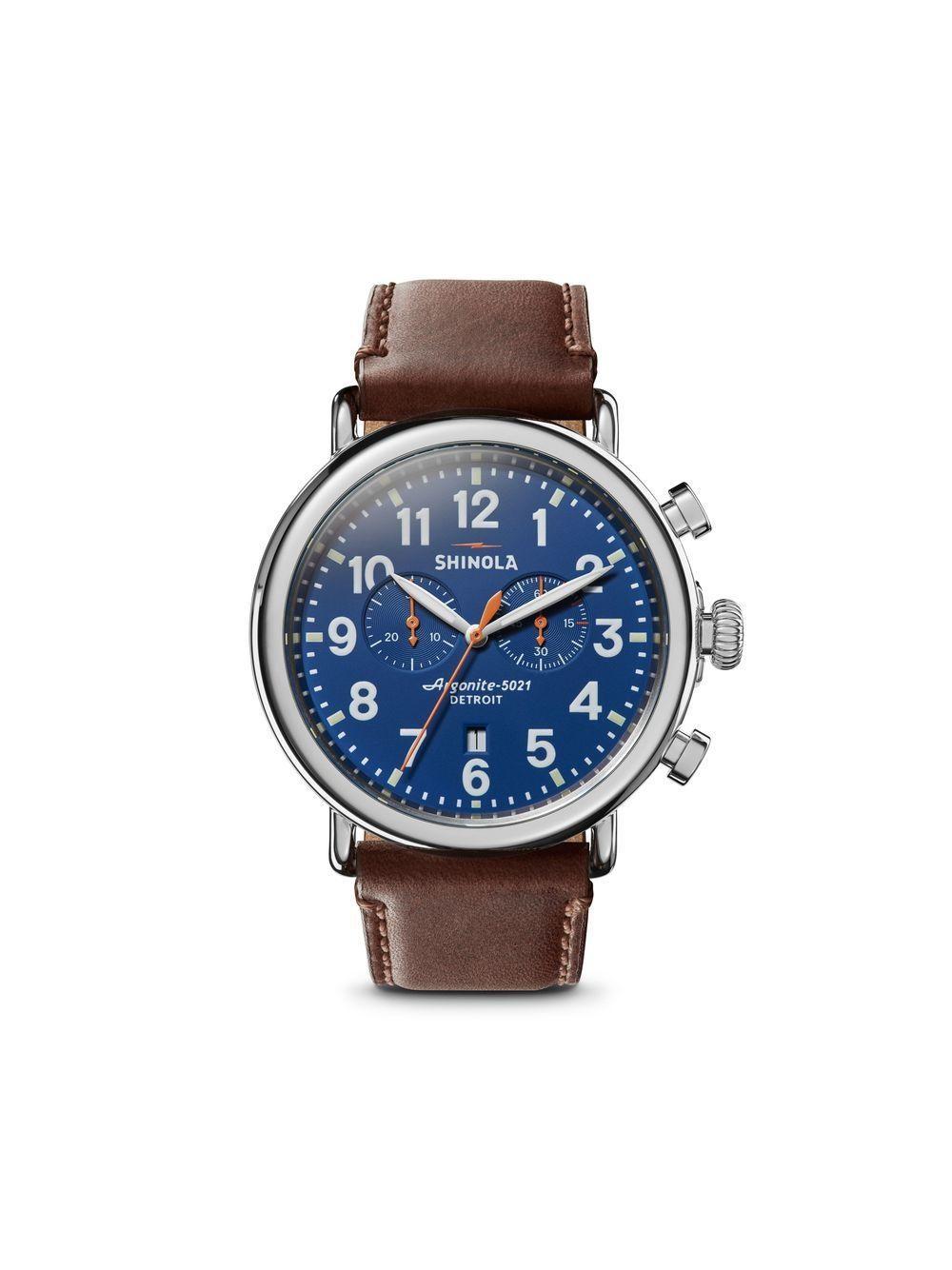 SHINOLA The Runwell Chronograph 47mm In Blau Product Image